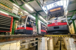 Viennaslide-03712207 Wien, Straßenbahnremise Floridsdorf der Wiener Linien // Vienna, Tramway (Streetcar) Depot Floridsdorf 