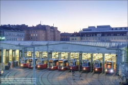 Viennaslide-03724312 Wien,Straßenbahn Betriebsbahnhof Favoriten, verschiedene Straßenbahntypen // Vienna, Tramway Depot Favoriten, Different Types of Tramways