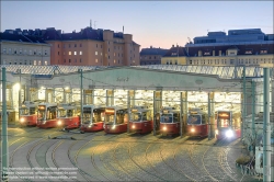 Viennaslide-03724314 Wien,Straßenbahn Betriebsbahnhof Favoriten, verschiedene Straßenbahntypen // Vienna, Tramway Depot Favoriten, Different Types of Tramways