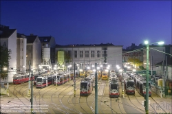 Viennaslide-03724316 Wien,Straßenbahn Betriebsbahnhof Favoriten, verschiedene Straßenbahntypen // Vienna, Tramway Depot Favoriten, Different Types of Tramways