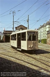 Viennaslide-03726350 Wien, Straßenbahnremise Erdberg, heute Straßenbahnmuseum Remise, Kriegsstraßenbahnwagen KSW - Vienna, Tramway Museum