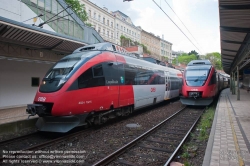 Viennaslide-03828102 Erstmals eröffnet 1898 als Teil der Stadtbahn von Otto Wagner, 1932 Einstellung des Personenverkehrs, nach langem Dornröschenschlaf am 31.5.1987 nach vorbildlicher Renovierung wiedereröffnet