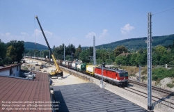 Viennaslide-03850002 Wien, Westbahnstrecke, Bauarbeiten am Lainzer Tunnel
