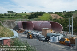 Viennaslide-03850101 Neue Westbahntrasse im Tullnerfeld, Ende des Wienerwaldtunnels