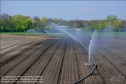 Viennaslide-04220119 Felder bei Aderklaa im Marchfeld, künstliche Bewässerung // Farmland in Austria near Aderklaa, artificial irrigation