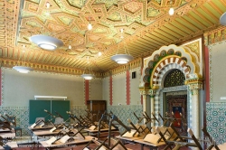 Viennaslide-04314128 Niederösterreich, Berndorf, Maurische Stilklasse in den von Arthur Krupp errichteten Schulen, 1896 - Lower Austria, Berndorf, Moorish Style Classroom, 1896