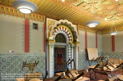 Viennaslide-04314129 Niederösterreich, Berndorf, Maurische Stilklasse in den von Arthur Krupp errichteten Schulen, 1896 - Lower Austria, Berndorf, Moorish Style Classroom, 1896