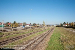 Viennaslide-04385509 Wieselburg, Bahnhof der Schmalspurbahn 'Krumpe'