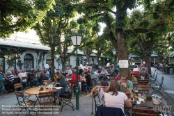 Viennaslide-04410111 Linz, Klosterhof, Gastgarten