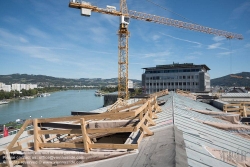 Viennaslide-04411731 Linz, Kunstuniversität, Umbau und Revitalisierung des östlichen Brückenkopfgebäudes für die Kunstakademie, Öffnung der Dachhaut