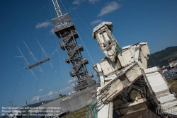 Viennaslide-04411944 Linz, Höhenrausch 2018, Alexander Ponomarev, The Flying Ship und Kcho, El Pensador