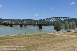 Viennaslide-04419083 Linz, historische Eisenbahnbrücke