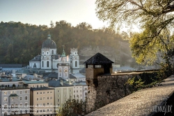 Viennaslide-04510824f Salzburg, Stadtpanorama mit Universitätskirche - Salzburg, Panoramic View