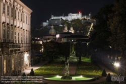 Viennaslide-04512112 Salzburg, Kurgarten, Schloss Mirabell, im Hintergrund die Festung Hohensalzburg - Salzburg, Mirabell Garden, Mirabell Palace, Hohensalzburg Castle in the Background