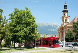 Viennaslide-04619603 Innsbruck, Straßenbahnlinie 6 nach Igls