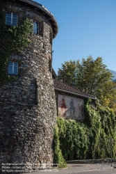 Viennaslide-04681103 Lienz in Osttirol, alter Stadtturm mit Stadtmauer