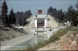 Viennaslide-04900001 Bau des Kraftwerks Schütt im Gailtal, historisches Foto // Power Plant Schuett im Gailtal, Historic Image