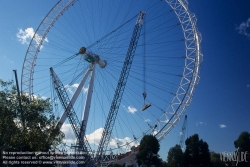 Viennaslide-05163109 London, Bau des London Eye - London, Construction of The London Eye