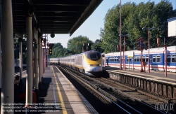 Viennaslide-05192107 London, Eurostar Train passing Beckenham Junction