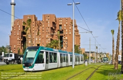 Viennaslide-05449302 Barcelona, Straßenbahn bei Walden 7 - Barcelona, Tramway near Walden 7