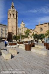 Viennaslide-05450116 Spanien, Valencia, Placa de la Reina, El Micalet und Kathedrale von Valencia // Spain, Valencia, Placa de la Reina, El Micalet and Cathedral