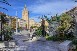 Viennaslide-05450120 Spanien, Valencia, Placa de la Reina, El Micalet und Kathedrale von Valencia // Spain, Valencia, Placa de la Reina, El Micalet and Cathedral