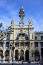 Viennaslide-05450138 Spanien, Valencia, Placa de l'Ajuntament, Palau de les Comunicacions de València (Postgebäude) // Spain, Valencia, Placa de l'Ajuntament, Palau de les Comunicacions de València (Post Office)