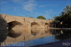 Viennaslide-05451104 Spanien, Valencia, Park im trockengelegten Flussbett des Turia, Pont de la Trinitat // Spain, Valencia, Garden in the bed of former River Turia, Pont de la Trinitat