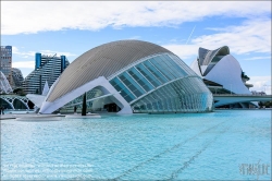 Viennaslide-05451727 Spanien, Valencia, Santiago Calatrava, Ciutat de les Arts i les Ciències, Stadt der Künste und Wissenschaften, L’Hemisfèric (Kino) // Spain, Valencia, Santiago Calatrava, City of Arts an Sciences, Ciutat de les Arts i les Ciències, L’Hemisfèric (Cinema)