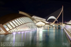 Viennaslide-05451797 Spanien, Valencia, Santiago Calatrava, Ciutat de les Arts i les Ciències, Stadt der Künste und Wissenschaften, l'Hemisfèric, Wissenschaftsmuseum, Agora und Pont de l'Assut de l'Or // Spain, Valencia, Santiago Calatrava, City of Arts an Sciences, Ciutat de les Arts i les Ciències, l'Hemisfèric, Science Museum, Agora and Pont de l'Assut de l'Or