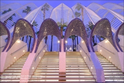 Viennaslide-05451807 Spanien, Valencia, Santiago Calatrava, Ciutat de les Arts i les Ciències, Stadt der Künste und Wissenschaften, L’Umbracle // Spain, Valencia, Santiago Calatrava, City of Arts an Sciences, Ciutat de les Arts i les Ciències, L’Umbracle