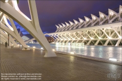 Viennaslide-05451829 Spanien, Valencia, Santiago Calatrava, Ciutat de les Arts i les Ciències, Stadt der Künste und Wissenschaften, Wissenschaftsmuseum, Museu de les Ciències Príncep Felip // Spain, Valencia, Santiago Calatrava, City of Arts an Sciences, Ciutat de les Arts i les Ciències, Science Museum, Museu de les Ciències Príncep Felip