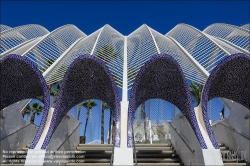 Viennaslide-05451870 Spanien, Valencia, Santiago Calatrava, Ciutat de les Arts i les Ciències, Stadt der Künste und Wissenschaften, L’Umbracle // Spain, Valencia, Santiago Calatrava, City of Arts an Sciences, Ciutat de les Arts i les Ciències, L’Umbracle