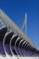 Viennaslide-05451871 Spanien, Valencia, Santiago Calatrava, Ciutat de les Arts i les Ciències, Stadt der Künste und Wissenschaften, L’Umbracle // Spain, Valencia, Santiago Calatrava, City of Arts an Sciences, Ciutat de les Arts i les Ciències, L’Umbracle