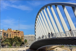 Viennaslide-05451902 Spanien, Valencia, Alameda-Brücke von Santiago Calatrava, 1995 // Spain, Valencia, Alameda Bridge by Santiago Calatrava, 1995