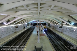 Viennaslide-05451928 Spanien, Valencia, U-Bahn-Station Alameda von Santiago Calatrava, 1995, Bahnsteigebene // Spain, Valencia, Metro Station Alameda by Santiago Calatrava, 1995, Platform Level