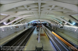 Viennaslide-05451929 Spanien, Valencia, U-Bahn-Station Alameda von Santiago Calatrava, 1995, Bahnsteigebene // Spain, Valencia, Metro Station Alameda by Santiago Calatrava, 1995, Platform Level