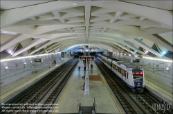 Viennaslide-05451930 Spanien, Valencia, U-Bahn-Station Alameda von Santiago Calatrava, 1995, Bahnsteigebene // Spain, Valencia, Metro Station Alameda by Santiago Calatrava, 1995, Platform Level