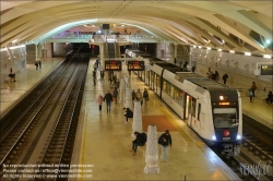 Viennaslide-05451932 Spanien, Valencia, U-Bahn-Station Alameda von Santiago Calatrava, 1995, Bahnsteigebene // Spain, Valencia, Metro Station Alameda by Santiago Calatrava, 1995, Platform Level