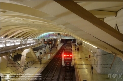 Viennaslide-05451934 Spanien, Valencia, U-Bahn-Station Alameda von Santiago Calatrava, 1995, Bahnsteigebene // Spain, Valencia, Metro Station Alameda by Santiago Calatrava, 1995, Platform Level