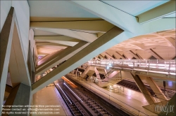 Viennaslide-05451952 Spanien, Valencia, U-Bahn-Station Alameda von Santiago Calatrava, 1995, Bahnsteigebene // Spain, Valencia, Metro Station Alameda by Santiago Calatrava, 1995, Platform Level