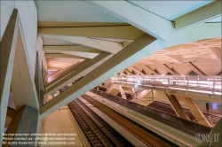 Viennaslide-05451953 Spanien, Valencia, U-Bahn-Station Alameda von Santiago Calatrava, 1995, Bahnsteigebene // Spain, Valencia, Metro Station Alameda by Santiago Calatrava, 1995, Platform Level