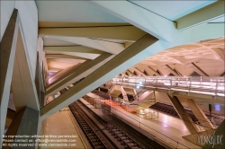 Viennaslide-05451954 Spanien, Valencia, U-Bahn-Station Alameda von Santiago Calatrava, 1995, Bahnsteigebene // Spain, Valencia, Metro Station Alameda by Santiago Calatrava, 1995, Platform Level