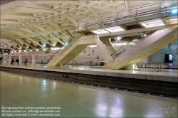 Viennaslide-05451960 Spanien, Valencia, U-Bahn-Station Alameda von Santiago Calatrava, 1995, Bahnsteigebene // Spain, Valencia, Metro Station Alameda by Santiago Calatrava, 1995, Platform Level