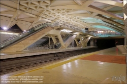 Viennaslide-05451961 Spanien, Valencia, U-Bahn-Station Alameda von Santiago Calatrava, 1995, Bahnsteigebene // Spain, Valencia, Metro Station Alameda by Santiago Calatrava, 1995, Platform Level