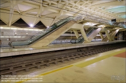 Viennaslide-05451965 Spanien, Valencia, U-Bahn-Station Alameda von Santiago Calatrava, 1995, Bahnsteigebene // Spain, Valencia, Metro Station Alameda by Santiago Calatrava, 1995, Platform Level