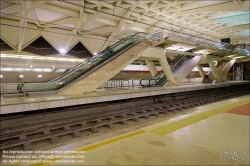 Viennaslide-05451966 Spanien, Valencia, U-Bahn-Station Alameda von Santiago Calatrava, 1995, Bahnsteigebene // Spain, Valencia, Metro Station Alameda by Santiago Calatrava, 1995, Platform Level