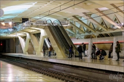 Viennaslide-05451967 Spanien, Valencia, U-Bahn-Station Alameda von Santiago Calatrava, 1995, Bahnsteigebene // Spain, Valencia, Metro Station Alameda by Santiago Calatrava, 1995, Platform Level