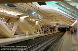 Viennaslide-05451968 Spanien, Valencia, U-Bahn-Station Alameda von Santiago Calatrava, 1995, Bahnsteigebene // Spain, Valencia, Metro Station Alameda by Santiago Calatrava, 1995, Platform Level