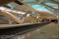 Viennaslide-05451969 Spanien, Valencia, U-Bahn-Station Alameda von Santiago Calatrava, 1995, Bahnsteigebene // Spain, Valencia, Metro Station Alameda by Santiago Calatrava, 1995, Platform Level